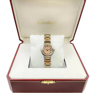 Cartier Ballon Bleu 18K Acier or Rose Cadran Mop Montre Quartz Femme
